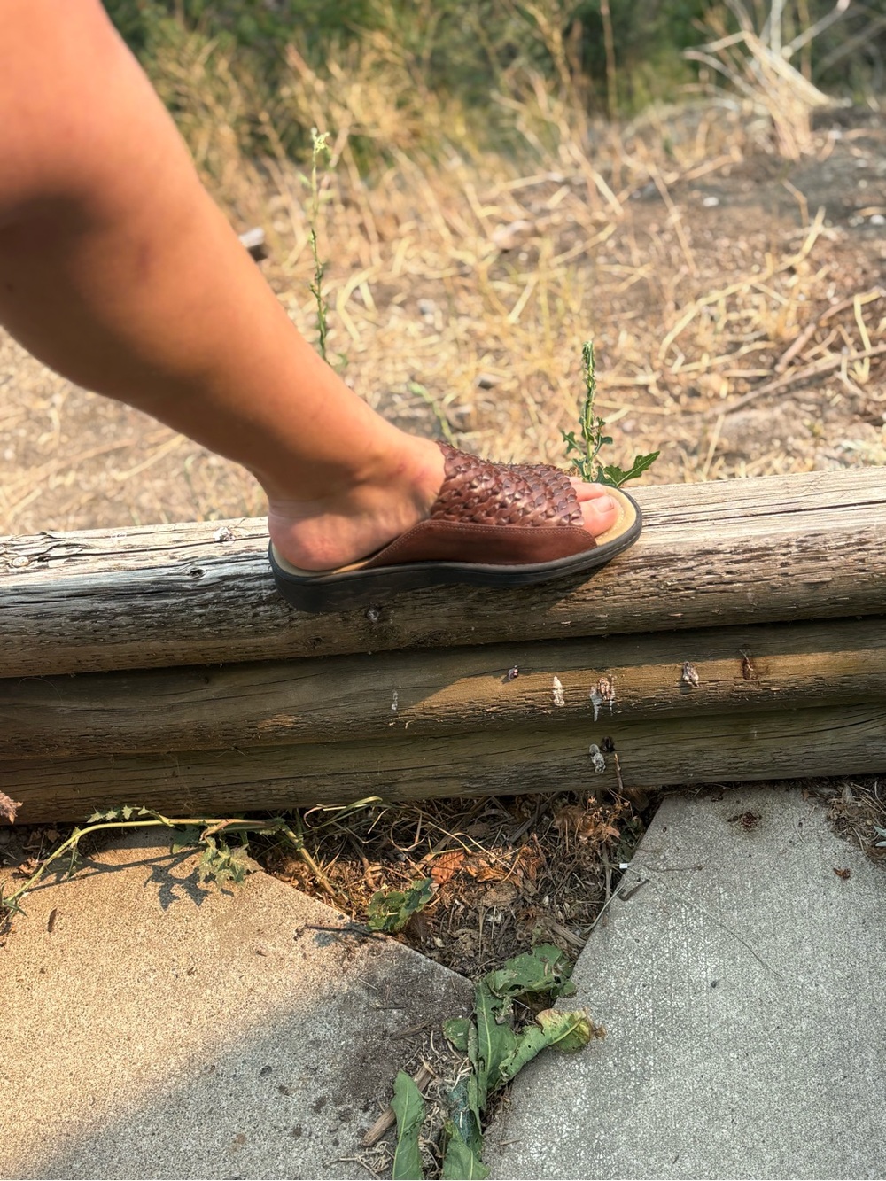Ladies Brown Leather Woven  Passofino Made In Brazil